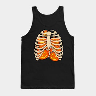 Pumpkin skeleton Tank Top